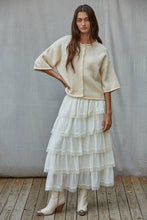 Load image into Gallery viewer, Knit Sweater Quarter Sleeve Button Up Cardigan Top
