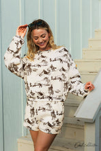 Load image into Gallery viewer, Western Sweatshort/Sweatshirt Matching Set
