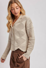 Load image into Gallery viewer, Button Down Crochet Knit Cardigan
