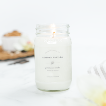 Load image into Gallery viewer, Almond Vanilla - Soy Wax Mason Jar Candle
