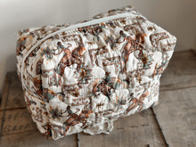 Load image into Gallery viewer, Kit Purple Quilted Makeup Bag
