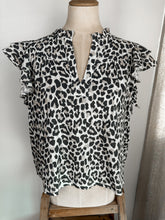 Load image into Gallery viewer, Cheetah Ruffle Top

