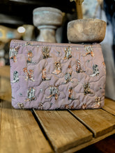 Load image into Gallery viewer, Thunderbird Boots Purple Quilted Makeup Bag
