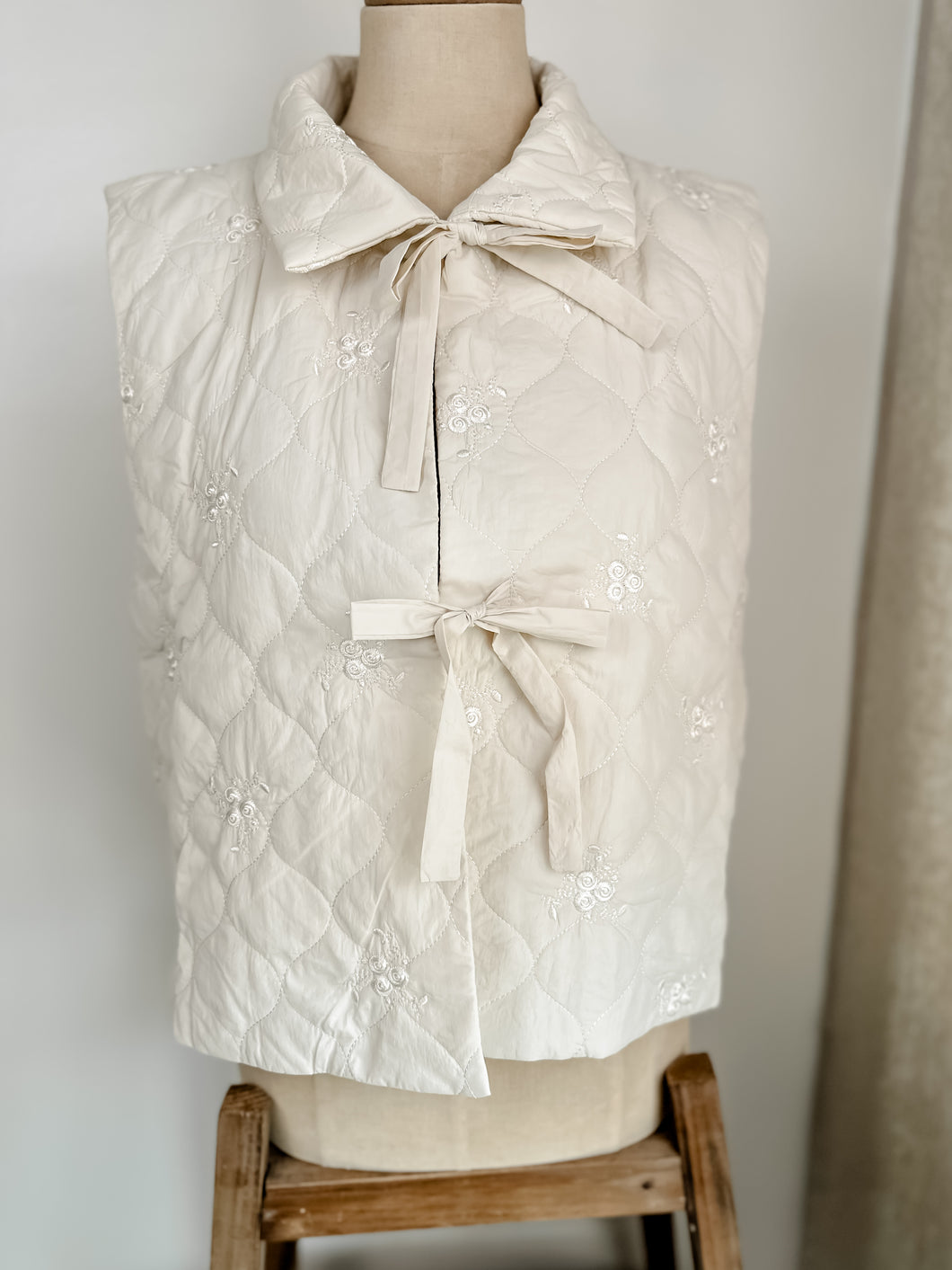 Embroidered Tie Vest