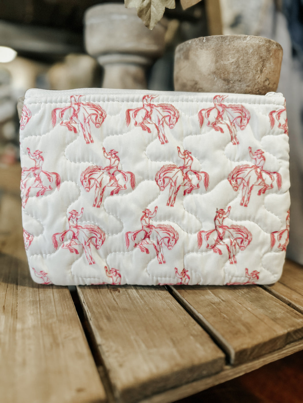 Koda Rider Icon Fuchsia Quilted Makeup Bag