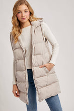 Load image into Gallery viewer, Hooded Zipper Down Vest
