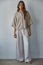 Load image into Gallery viewer, Knit Sweater Quarter Sleeve Button Up Cardigan Top
