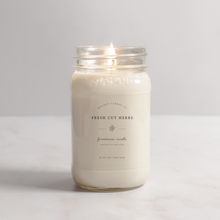Load image into Gallery viewer, Fresh Cut Herbs - Soy Wax Mason Jar Candle
