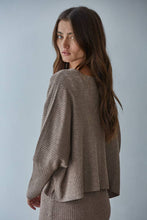 Load image into Gallery viewer, Knit Sweater Ribbed Round Neck Long Sleeve Top

