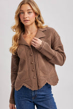Load image into Gallery viewer, Button Down Crochet Knit Cardigan
