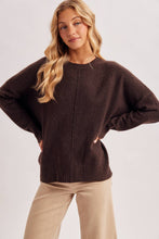 Load image into Gallery viewer, CENTER SEAM OVERSIZED KNIT SWEATER
