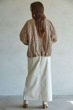 Load image into Gallery viewer, Long Sleeve Quilted Knit Mineral Washed Jacket

