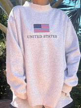Load image into Gallery viewer, United States Flag Embroider Mockneck Sweatshirt
