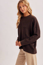 Load image into Gallery viewer, CENTER SEAM OVERSIZED KNIT SWEATER
