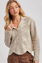 Load image into Gallery viewer, Button Down Crochet Knit Cardigan
