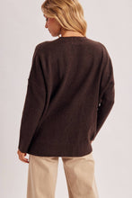 Load image into Gallery viewer, CENTER SEAM OVERSIZED KNIT SWEATER

