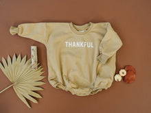 Load image into Gallery viewer, Thankful Sweatshirt Romper Baby Thanksgiving Outfit Bubble
