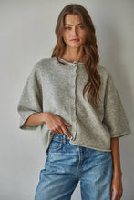 Load image into Gallery viewer, Knit Sweater Quarter Sleeve Button Up Cardigan Top
