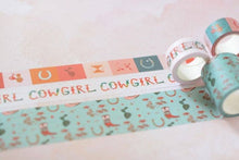 Load image into Gallery viewer, Western Cactus Horseshoe and Cowskull Pattern Washi Tape
