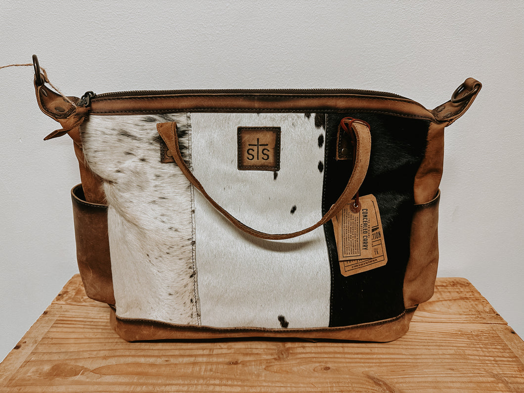 Cowhide Diaper Bag