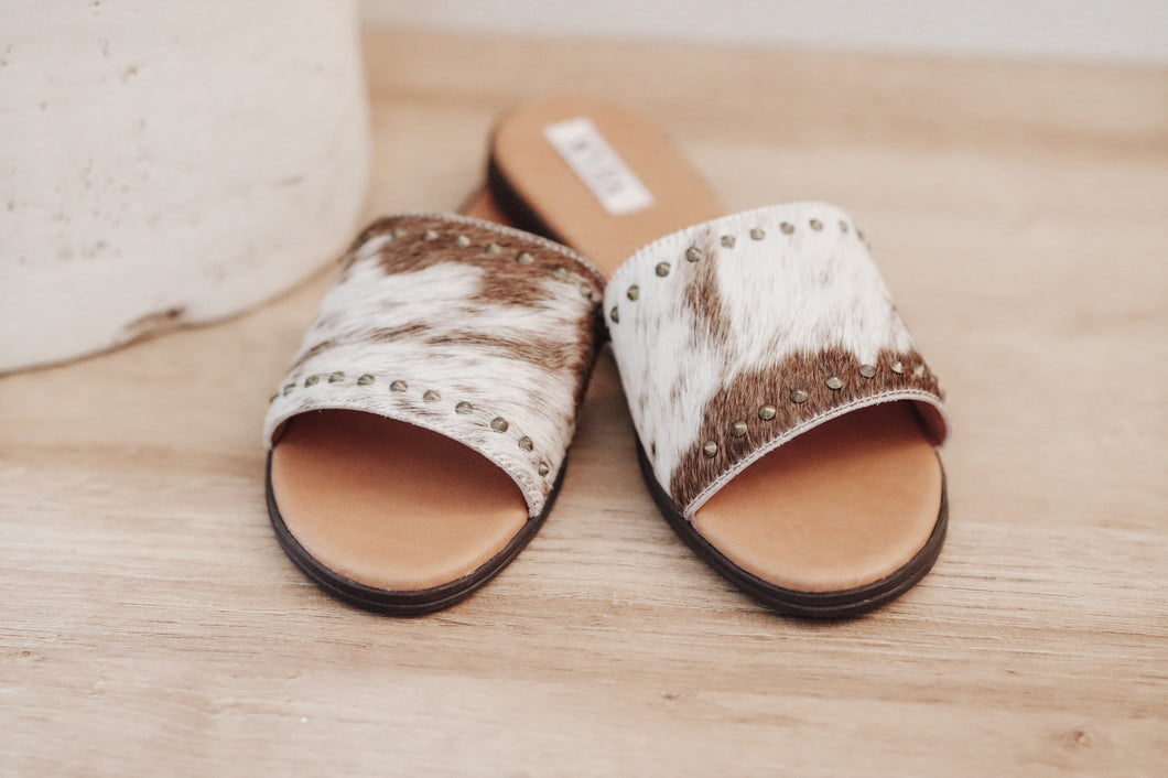 Light Brown Cowhide Sandals
