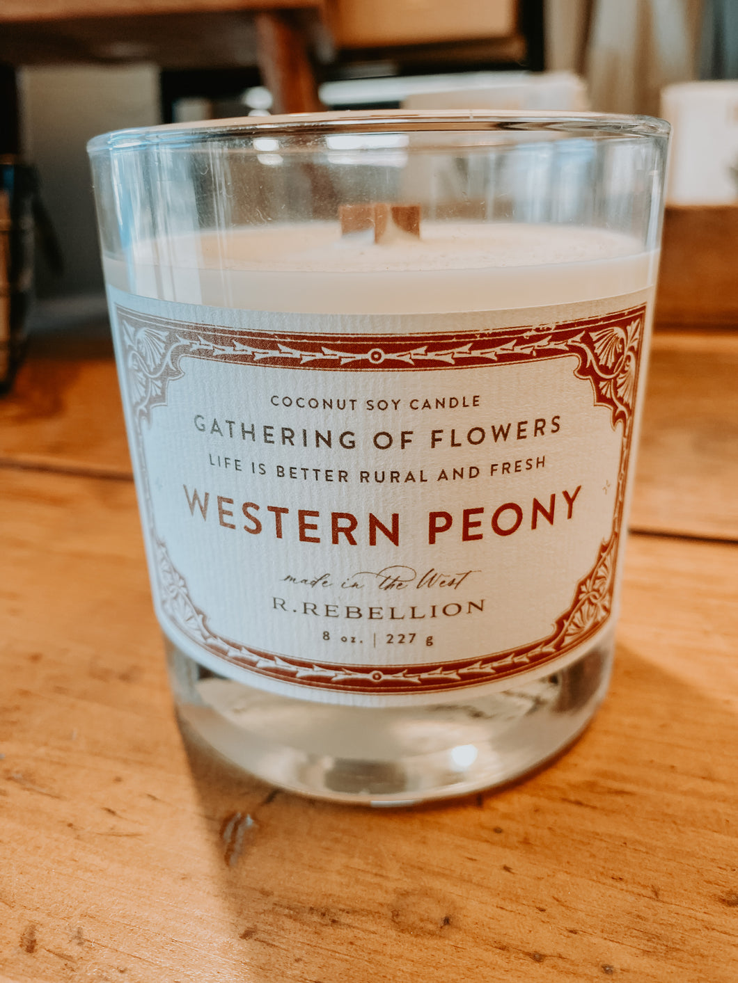 Western Peony Candle