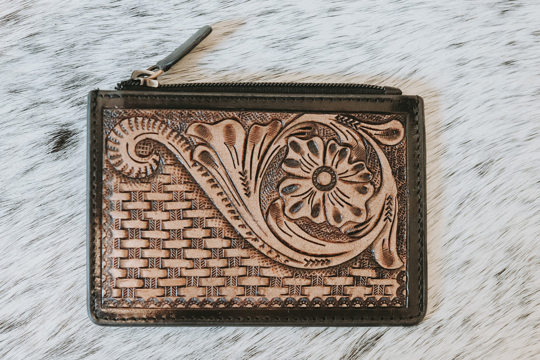 Tooled Cash and Card Holder