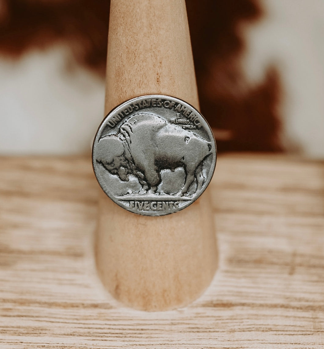 Bison Coin Ring